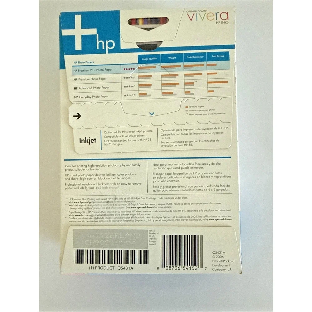 HP Premium‎ Plus Photo Paper High Gloss Inkjet 4